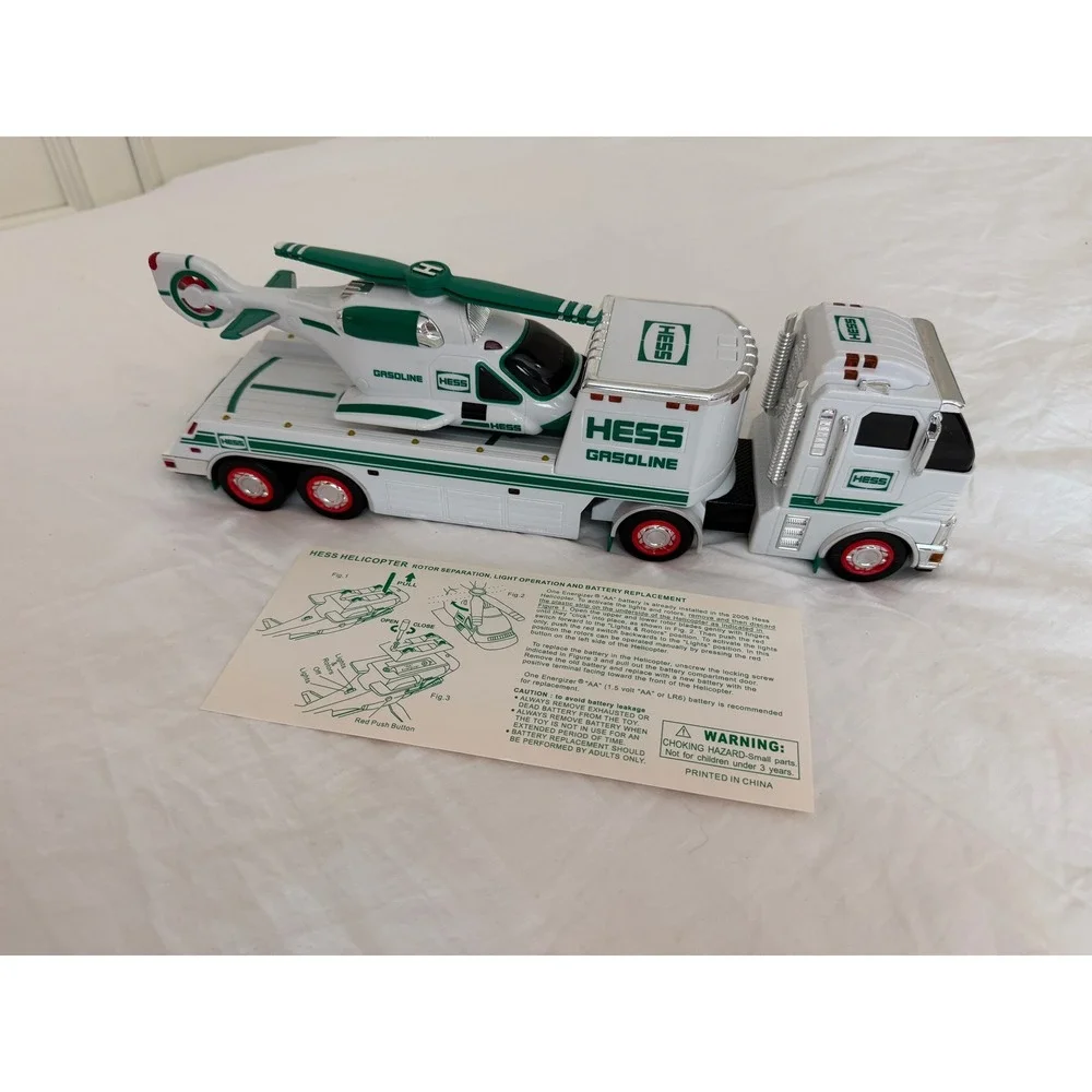 2006 Hess Toy Truck and Helicopter with Original Box and Instructions